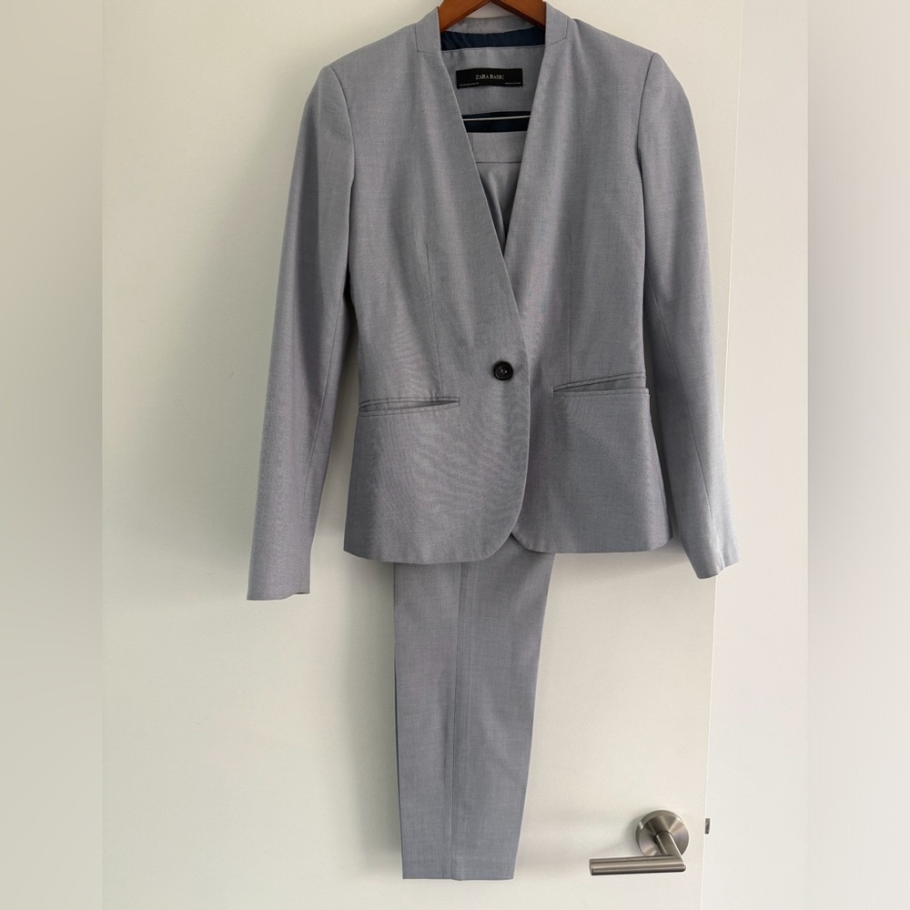 Zara  Tailored Suit Blazer and Pants, pre loved